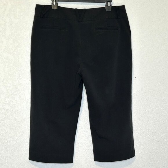 Women's Larry Levine Stretch Size 14 Black Capri Pant - Picture 7 of 13